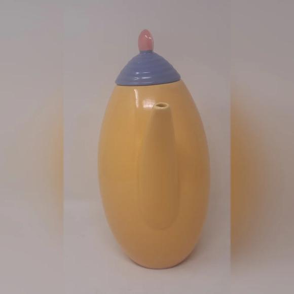 Lindt Stymeist Coffee Pot Teapot Colorways Blue Oval Japan Vintage 80s 90s - Picture 4 of 11